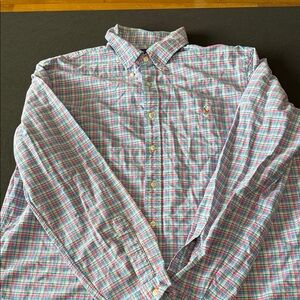 Men's Polo Ralph Lauren Multicolor Plaid button down long sleeve Shirt size XXL